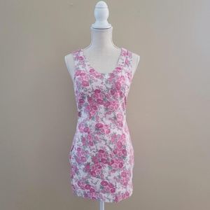 Pink Floral Bodycon Dress